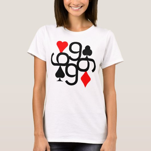 SERIE POKER CARTA 9 ROOD & ZWART T-SHIRT (Voorkant)