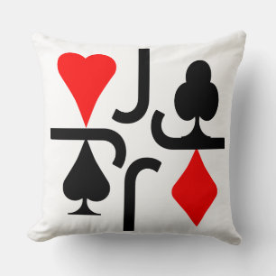 SERIE POKER CARTA J RED & BLACK SIMPLE KUSSEN