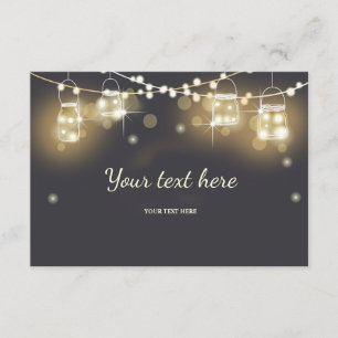 Serie Rustic mason Jars Chalk-taarlichten invoegen Informatiekaartje