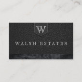 Serie Type Monogram / Lederen Achtergrond Visitekaartje (Voorkant)