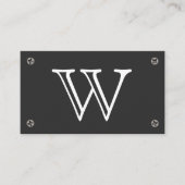 Serie Type Monogram | Metaalschroeven Visitekaartje (Voorkant)