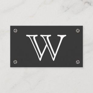 Serie Type Monogram   Metaalschroeven Visitekaartje