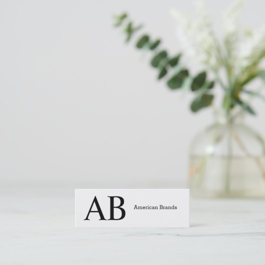 Serie Type Monogram Mini Visitekaartje (Staand voorkant)