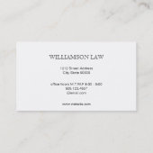 Serie Type Witte Monogram Visitekaartje (Achterkant)