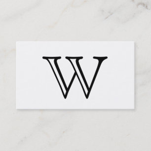 Serie Type Witte Monogram Visitekaartje