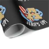 Serie Up Grappig Lettertype Pun Dark BG Cadeaupapier (Rol Hoek)