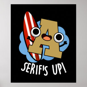 Serie Up Grappig Lettertype Pun Dark BG Poster