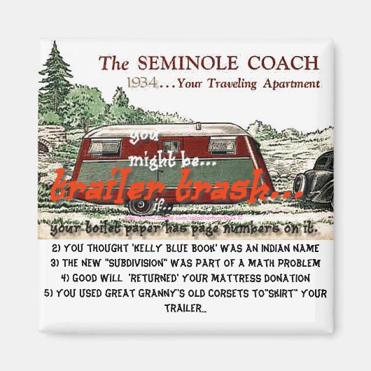 Serie van afval van de aanhangwagen - U zou Traile Magneet (Voorkant)