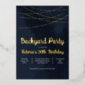 Serie van de avondklok van de achtergrondverlichti folie uitnodiging (Voorkant)