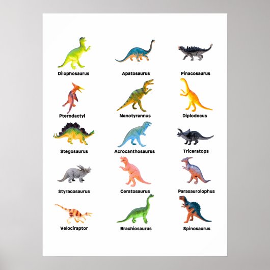 Serie van dinosaurussen poster (Voorkant)