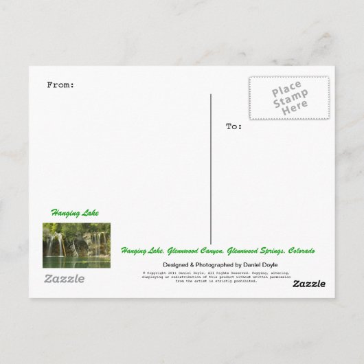 Serie van het meer #1 briefkaart (Achterkant)