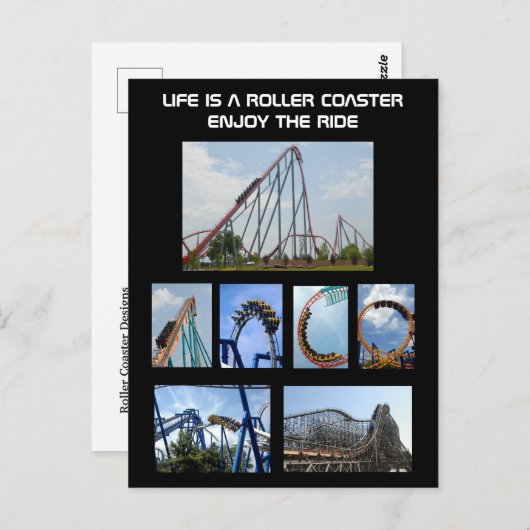 Serie van Onderzetters Roller Briefkaart (Voorkant / Achterkant)