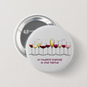 Serie van wijnglazen ronde button 5,7 cm (Voorkant /achterkant)