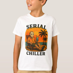 Serieel Koeler Grappige Horror Hockey Masker Vakan T-shirt