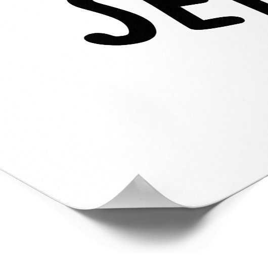 Serieert grappige lettertype woordspeling poster (Hoek)