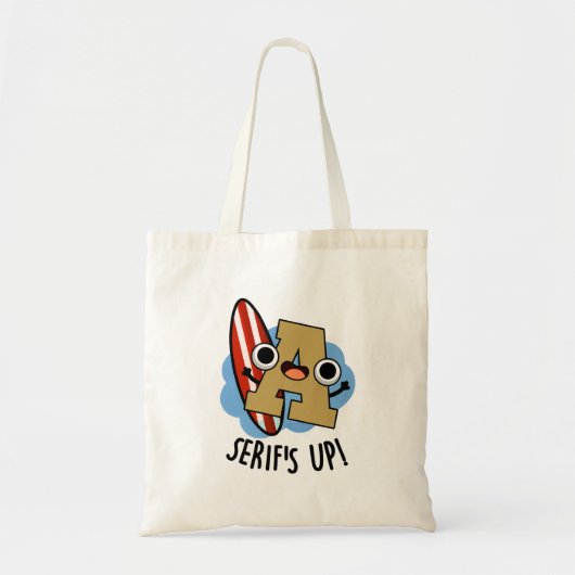 Serieert grappige lettertype woordspeling tote bag (Voorkant)