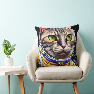 Seriële Astronaut Cat Artwork Kussen
