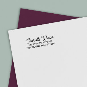 Seriële en klassieke cursieve voornaam retouradres  zelfinktende stempel