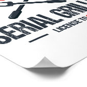 Seriële Griller BBQ Smoker Grillmaster Funny Grill Poster (Hoek)