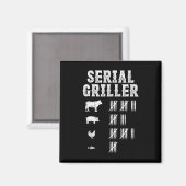 Seriële Griller Grappig Grillen Grill BBQ Master F Magneet (Voorkant / Achterkant)