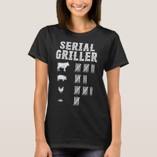 Seriële Griller Grappig Grillen Grill BBQ Master F T-shirt
