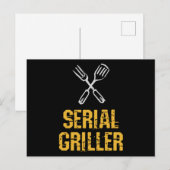 Seriële griller Grill BBQ Master Grill-messenerie Briefkaart (Voorkant / Achterkant)