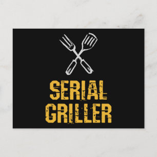 Seriële griller Grill BBQ Master Grill-messenerie Briefkaart