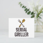 Seriële griller Grill BBQ Master Grill-messenerie Briefkaart (Staand voorkant)