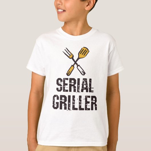 Seriële griller Grill BBQ Master Grill-messenerie T-shirt (Voorkant)