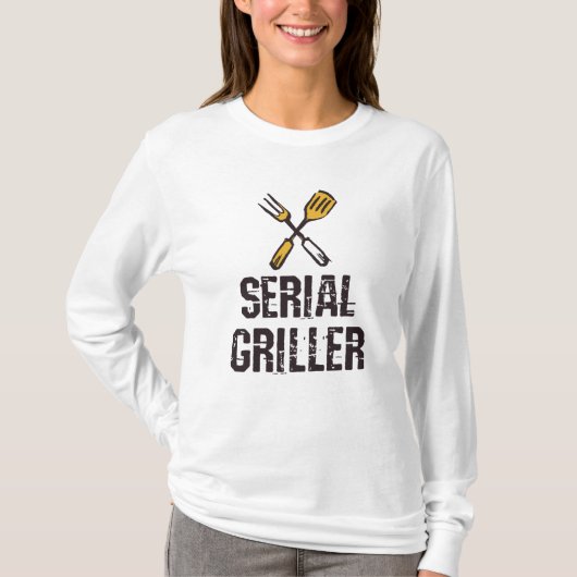 Seriële griller Grill BBQ Master Grill-messenerie T-shirt (Voorkant)