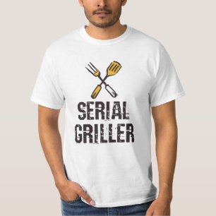 Seriële griller Grill BBQ Master Grill-messenerie T-shirt