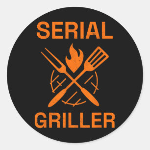 Seriële Griller Grillen BBQ Grill Master Smoker Co Ronde Sticker