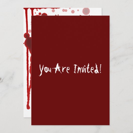 Seriële Killer Halloween-partij Kaart (Voorkant / Achterkant)