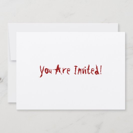 Seriële Killer Halloween-partij Kaart (Achterkant)