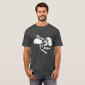 Seriële poort | Vapende schedel en Botten T-shirt (Voorkant volledig)