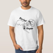Seriële poort | Vapende schedel en Botten T-shirt (Voorkant)