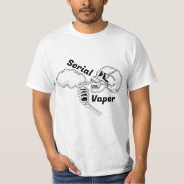 Seriële poort | Vapende schedel en Botten T-shirt