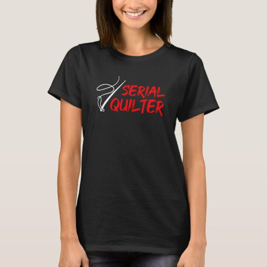 Seriële quilter Knitting T-shirt (Voorkant)