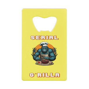 Seriemoordenaar G'rilla Master BBQ Grill Spel Plez Creditkaart Flessenopener