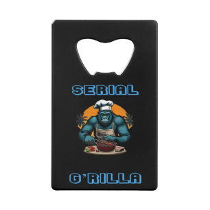 Seriemoordenaar G'rilla Master BBQ Grill Spel Plez Creditkaart Flessenopener