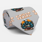 Seriemoordenaar G'rilla Master BBQ Grill Spel Plez Stropdas (Opgerold)