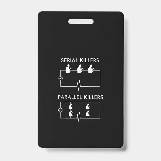 Seriemoordenaars Parallelle Moordenaars Elektrikan Badge (Voorzijde)