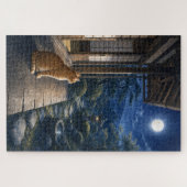 series_3_9|Moonlight Veranda Tabby Cat Art Legpuzzel (Horizontaal)