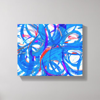 series blue emotions - abstract 977 canvas afdruk