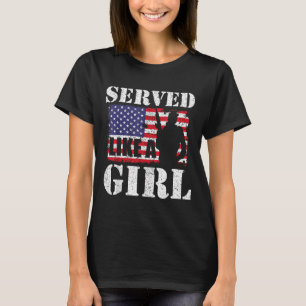 Serieus als vrouwelijke Vrouw Veteranendag T-shirt