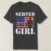 Serieus als vrouwelijke Vrouw Veteranendag T-shirt (Design voorkant)