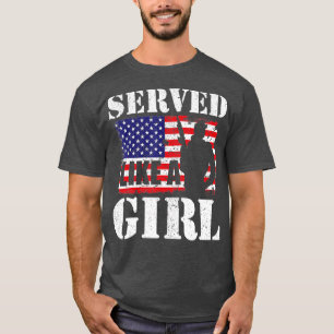Serieus als vrouwelijke Vrouw Veteranendag T-shirt