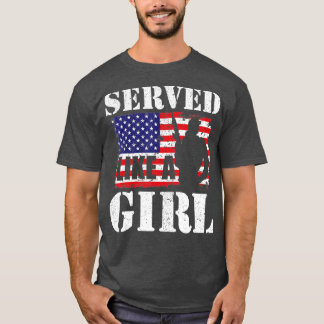 Serieus als vrouwelijke Vrouw Veteranendag T-shirt
