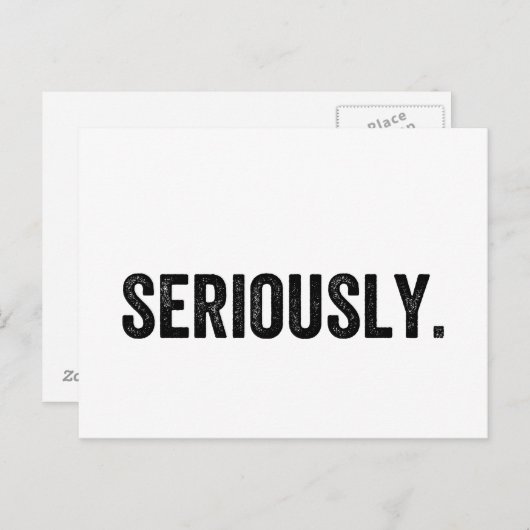 serieus briefkaart (Voorkant / Achterkant)