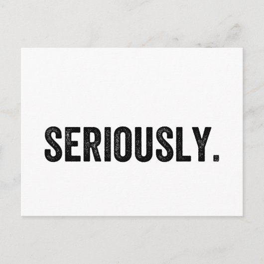 serieus briefkaart (Voorkant)